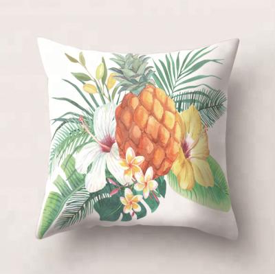 China PORTABLE Design 45*45cm Cotton Canvas Pineapple Digital Printing Pillow Case for sale