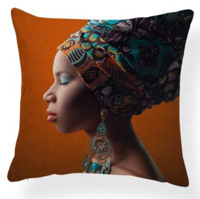 China Africa Pattern Digital Printing Folded Sofa Car Pillow Case Cushion Cover For Decoration for sale