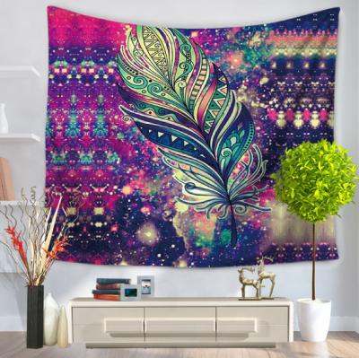 China Simply Plush Mandala Bohemia Wall Hanging Short Tapestry 130X150cm for sale