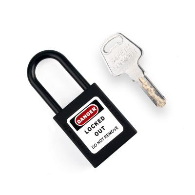 China Industrial ABS nylon shackler and body oshalock lockout maker 38mm padlock with master key for sale