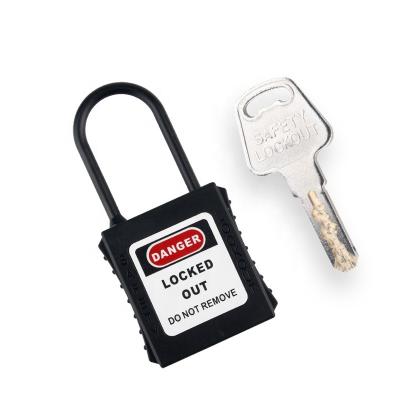 China PA OEM Manufacturer Quality Best Nylon Security Insulated Padlock With Key Keyed For Insulated Against The Effects Of Electricity for sale