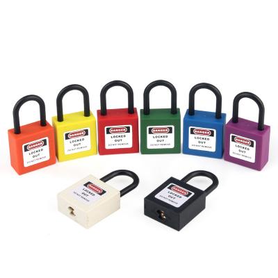 China PA Nylon Non-conductive Tagout Electrical Equipment Lockout Mini Security Padlock With Master Key for sale