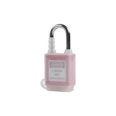 China PA BOZZYS Nylon Normal 38 Mm Steel Shackle Safety Padlock With White Color Dustproof Cover for sale