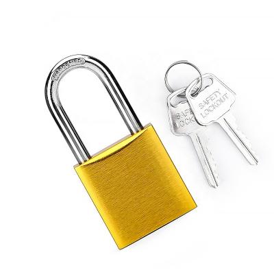 China Compact anodized aluminum keyed alike aluminum padlock with 6mm hardened steel shackles to prevent accidental operation for sale