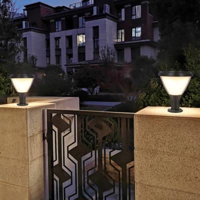 China All-in-one Solar Pillar Light Solar Post Base Pathway Light Fancy Garden Post Cap Light for sale