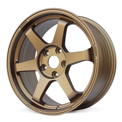 China Automotive Spare Parts Wheel Rims Racing Sport Aluminum Alloy Auto Passenger Car Tire Rim Gold 18 For Golf A4 Civic for sale