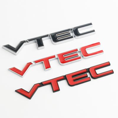 China Wholesale Customization VTEC 3D Sports Metal Car Stickers Emblem Badge Body Sticker Car Symbols For Trunk Tag Sports Car Modified Logo for sale