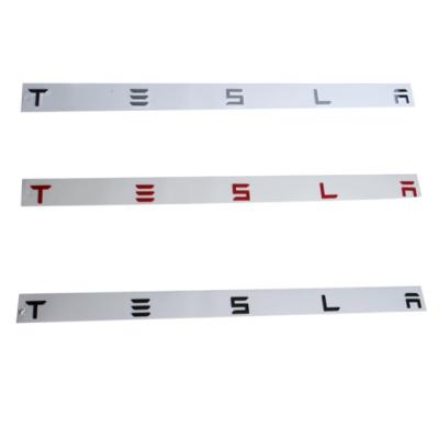 China Sports Car Styling Tailgate Emblem Zinc Alloy Sticker For Tesla Model 3 Y S X Y Car Modification Rear Trunk Decor Letters 2021 for sale