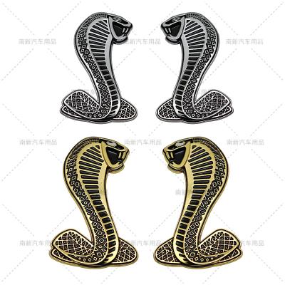 China Wholesale Customization Sports Cobra 3D Metal Car Stickers Emblem Badge Body Sticker Car Symbols For Trunk Tag Sports Car Modified Logo for sale