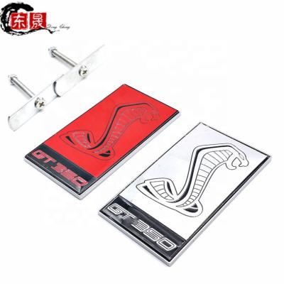 China GT350 Sport Style - Front Grille Badge - Grill Logo Cobra Metal Emblem for Ford Mustang Shelby GT350 Car Stickers for sale