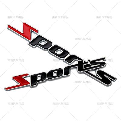 China Wholesale Customization 3D Sports Sports Emblem Decorative Badge Metal Car Sticker Body Car Rear Trunk Logo for sale