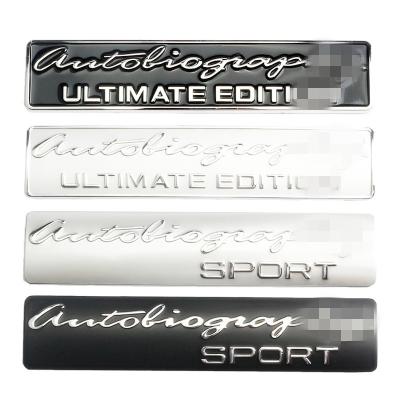 China Sport Emblem For Rover Autobiography Ultimate Edition Range Style ABS Badge Sticker Chrome Emblem Badge Letter Sticker for sale