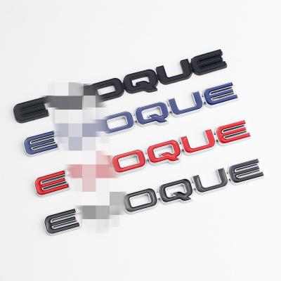 China Wholesale EVOQUE Sports Customization 3D Metal Car Sticker Letters Autobiography Rear Trunk Lids Badge Emblem For RANGE ROVER for sale