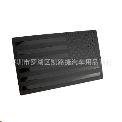 China Sports 3D Metal American Flag Emblem Decal Black American Flag Decal for Truck or SUV Car 5