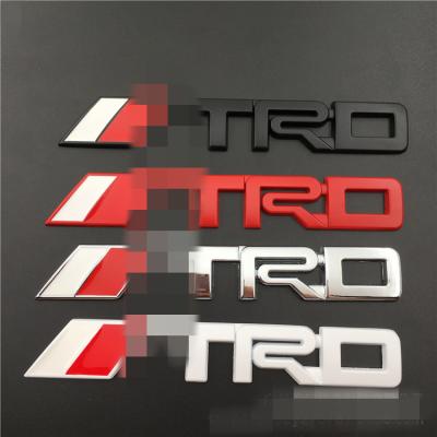 China Decorate 3D Metal Car Trunk Letter TRD Logo Covers Emblem Badges For Toyota Rear Stickers for sale