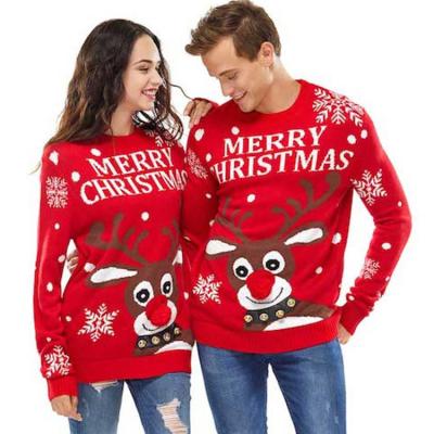 China Anti-pilling Factory Custom Unisex Christmas Sweater Ugly Pullover Top Casual Acrylic Christmas Jacquard Sweater for sale