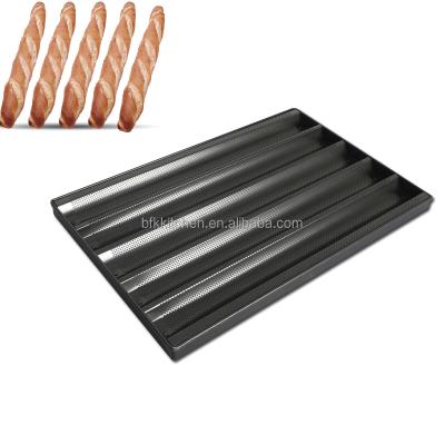 China Commercial French Bread Nonstick Tray Bread Tray Bread Baking Baguette Tray 40*60cm Aluminum Bread Baking Tray For Oven Proofer for sale