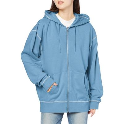 China Anti-Wrinkle Design Pullover Plain 100% Cotton Heavy Women Oversized Hoodie for sale