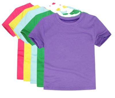 China Fashion Anti-Shrink Cheap Kid Cotton Short Sleeve 100% Plain Baby White T-Shirt for sale