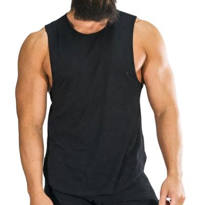 China Anti-Wrinkle Ins Gym Cotton Running Fitness Round Neck Hot Tank Top For Men for sale