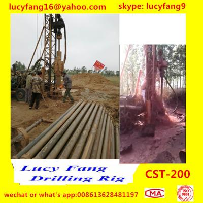 China China Popular Good Quality Trailer  Mounted Mobile  CST-200 Hydraulic Big Pile hole Drilling Rig For 200 m Depth for sale