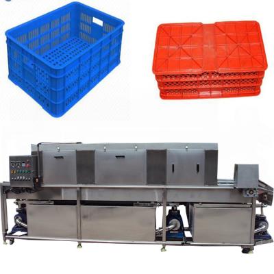 China Electric Vegetable Basket Washing Machine , Automatic Plastic Tray Cleaning Machine for sale