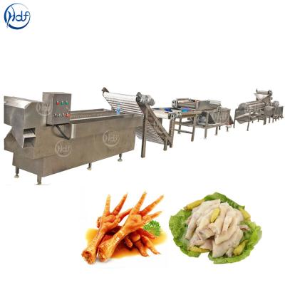 China Stable Chicken Feet Processing Line , Chicken Feet Cutting Machine Easy Operation for sale