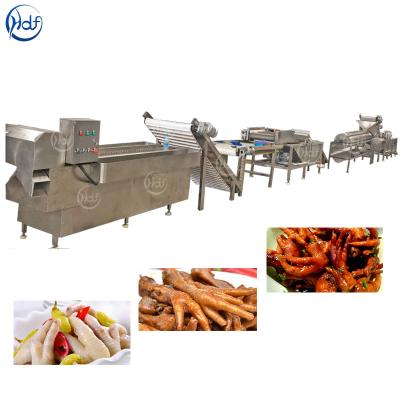 China SUS304 Chicken Feet Processing Line , 500 - 2000kg / H Chicken Feet Peeling Machine for sale