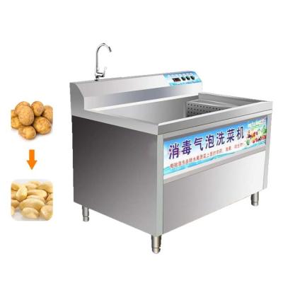 China 0.5KW Automatic Vegetable Washing Machine Small Air Bubble Washing Machine for sale