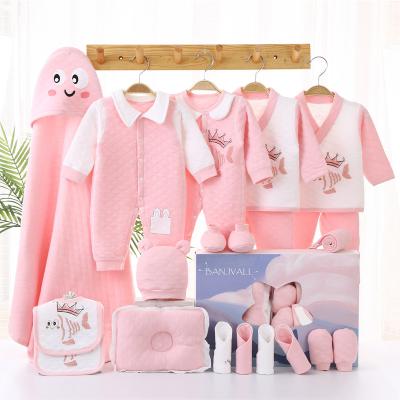 China C023 Breathable Newborn Baby Shower Gift Box Set Cotton Baby Clothes Autumn And Winter Supplies Full Moon Gift Newborn Costume for sale