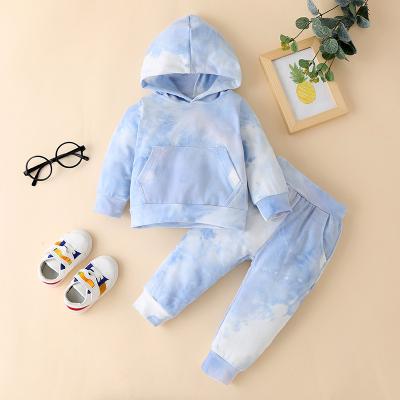 China CCX002 casual 2022 new spring kids sweater tie dye jogger set girls kids jogger hoodies set for 2pcs for sale