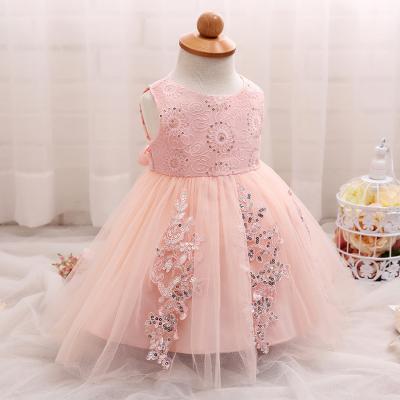 China Anti-Static CXC 88299 2021 High Grade Embroidered Short Sleeve Children Dress 0-3year Baby Princess Dress for sale