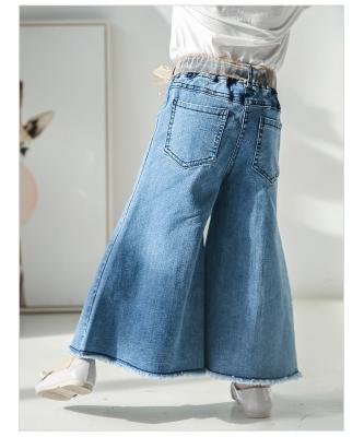 China 2021 Anti-wrinkle CSC M28808 new designer girls vintage bell bottom jeans kids flare leg kids toddler wide leg pants for girl for sale