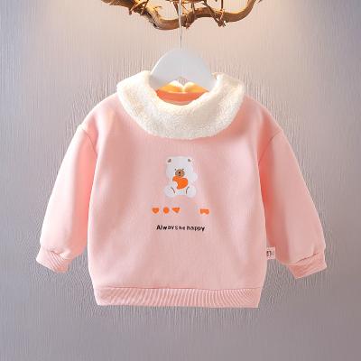 China CSY292 Winter Toddler Girl Wear Child Sweater Round Neck Breathable Plush Top Casual Cartoon Jumpsuit Children's Warm Sweater CSY292 for sale