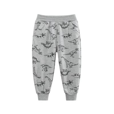 China CBY5087 Breathable Korean Dinosaur Drop Printing Children's Sports Jogger Pants Full For Boys Children Wholesale for sale