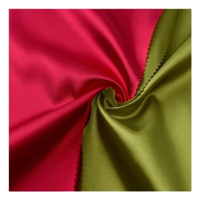 China 100% Polyester Recycled Stretch Stain Stretch Fabric Womens Satin Clothing Factory Clothing Fabric for sale