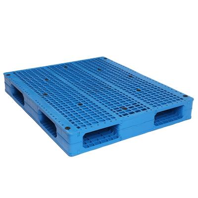 China 1200X1000mm Single Faced Plastic Pallet For Stacking With Steel Insert Reinforced for sale