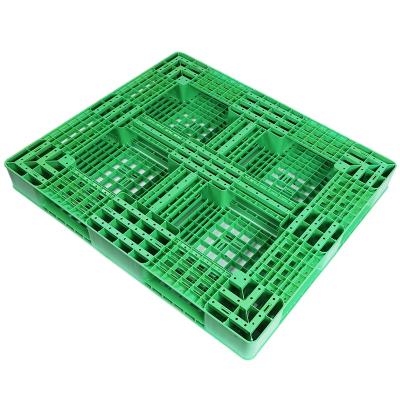 China 1100X1100X150mm Single Faced Integral Green Plastic Pallet for sale