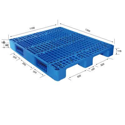 China Single Faced Heavy Duty Plastic Stretching 1300X1100mm Pallet With Reinforced for sale