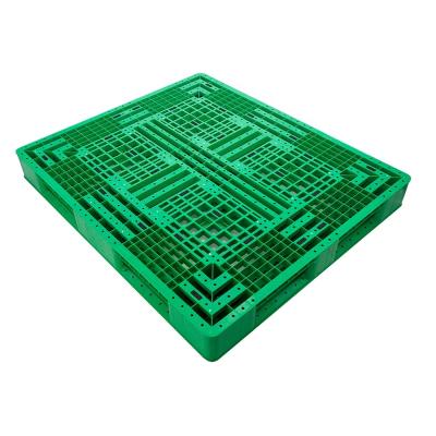 China Industrial Vented Single Side Injection Molding HDPE Euro Rackable Single Side Anti Slip Plastic Pallet for sale