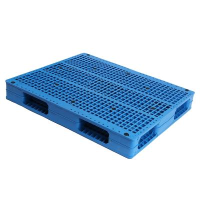 China Single Faced Blue PP Pallet For Cement Flour Sugar Material Industry Stacking Reversible Plastic Pallet for sale