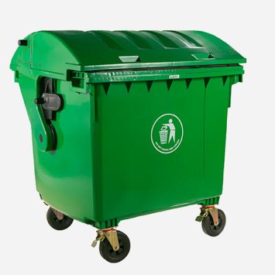 China 1200L Sustainable Plastic Moving Waste Container Trash Can for sale