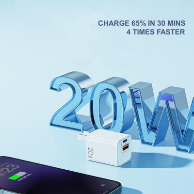 China Factory Direct Selling Mobile Phone Etc.electronic Product Factory Direct Sale Fast Portable Mini Wall Charger CN/US A+C Foldable Adapter For iPhone AirPods iPad Air Pro for sale