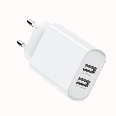 China 2023 5V2.1A USB-A Fast Mobile Phone Charger Dropshipping Products 2 in 1 Ports Dual USB Hubs Power Adapters Cargador iPhone Fast Charging Charger RP-U10 for sale