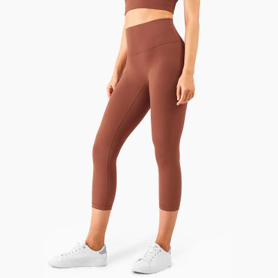 China EU Breathable New Skin Friendly Fitness One Piece Nude No Waisted High Tight T Line Yoga Pants Women Sports Leggings for sale