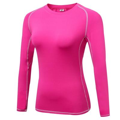 China Wholesale Custom Long Sleeve Breathable Fitted T-Shirt Women Shaping Compression Sleeveless Quick Dry for sale