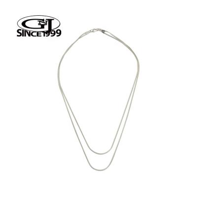 China Hip Hop Necklace Chain Sleek Classy Snake Chain Hip Hop Style Stainless Steel GNJ Custom Packaging Barcode Body Jewelry for sale