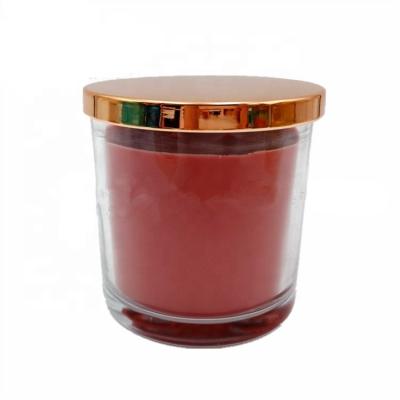 China Wholesale Custom Home Decoration Soy Wax Recycled Tealight Candle Glass Jar With Gold Metal Lid for sale