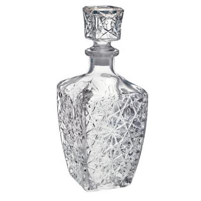 China Modern Clear Empty Wine Vodka Whiskey 1000ml Carafe Glass Liquor Crystal Decanter for sale