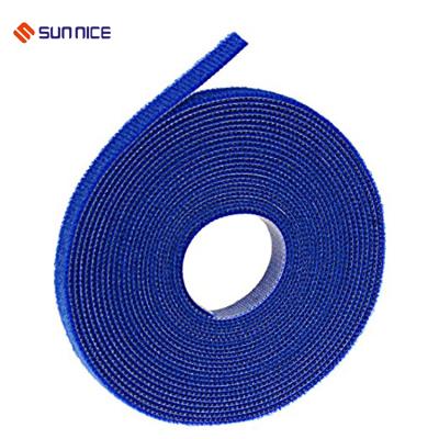 China Sustainable 100% Nylon Self Grabbing Hook And Loop Tape For Cable Wire for sale